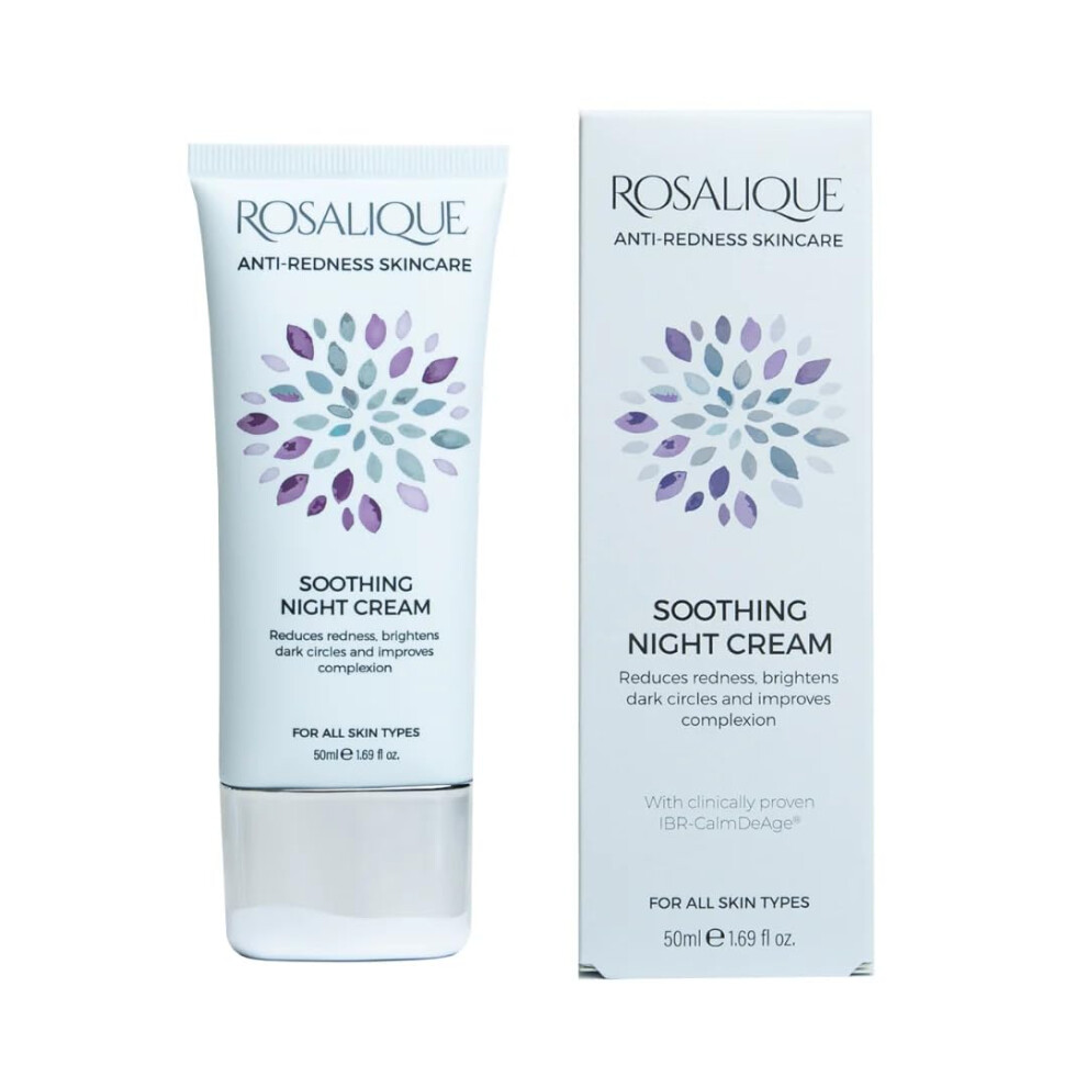 Rosalique Anti Redness Skincare Rosalique Soothing Night Cream, 50Ml: Ultimate Calm For Sensitive Skin - Clinically Proven Ibr-Calmdeage?, ?-Bisabolol, Provitamin B5 & Natural