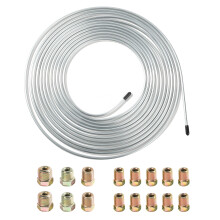 25FT 3/16 Copper Brake Line Kit with Fittings, Corrosion Resistant Tubing for Automotive Hydraulic Systems