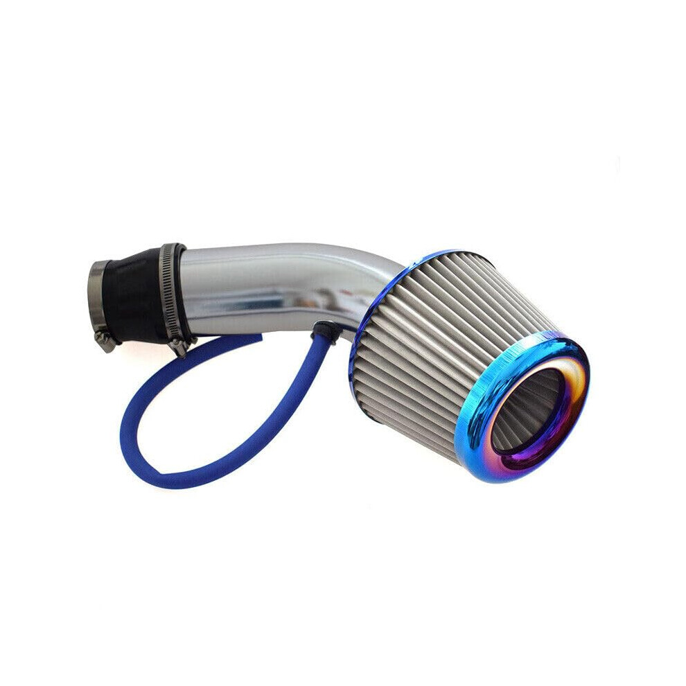 3 Inch Universal Cold Air Intake Kit Aluminum Pipe Filter Increase Horsepower Baked Blue 9174973520924