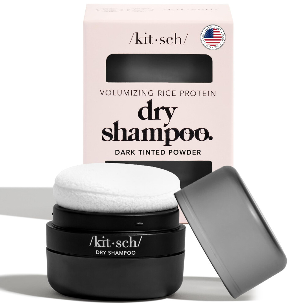 Kitsch Women's White Dry Shampoo Powder With Rice Protein For & Men - Volumizing, Unscented, No Cast, Non Toxic, Organic, Paraben & Benzene Free, Non