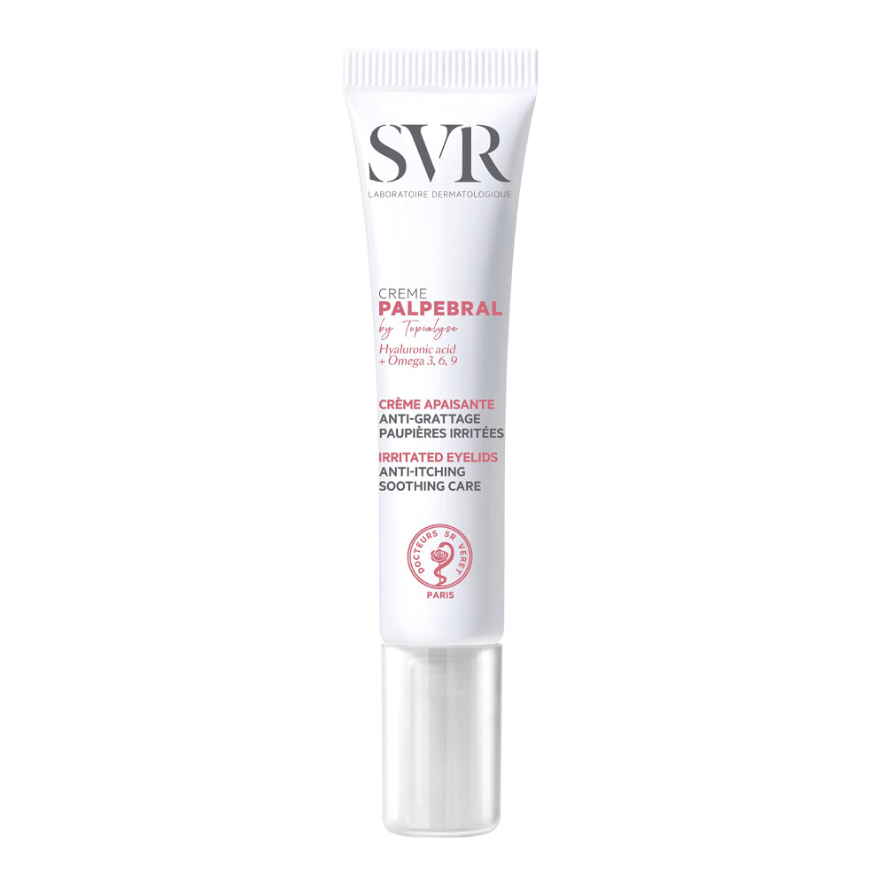 Svr Cream Palpebral Soothing Eczema Eye For Dry, Sensitive, Itchy, Flaky Eyelids Prone To Irritation And Blepharitis, Steroid-Free Formula, 15Ml