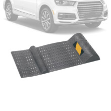 Garage Parking Stopper Heavy Duty Rubber Wheel Block with AntiSlip Base for Driveway and Workshop
