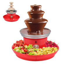 Stainless Steel Chocolate Fountain 3 Tier Electric Fondue with Elegant Waterfall for Parties 17oz