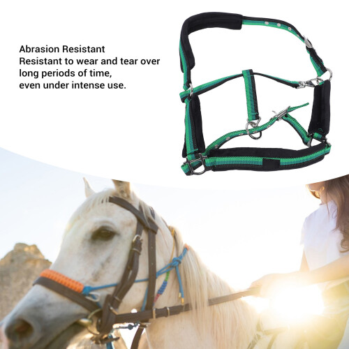 Cabestro para caballo acolchado de nylon ajustable talla M 3.6-4.3ft 2