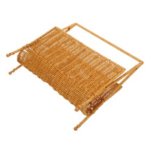 Woven Storage Basket Rattan Magazine Holder Handwoven Organizer for Living Room and Bathroom