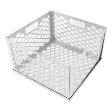 Detachable Stainless Steel Charcoal Basket for BBQ Grill, Even Heat Distribution, Heavy Duty Outdoor Fire Basket 12x12x7.5in