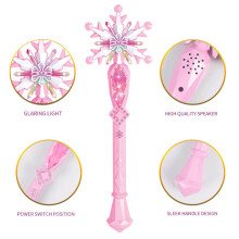 Kinder Schneeflocken Weihnachtslicht-Stab LED Blinkstab Haltbares Kunststoff 30cm