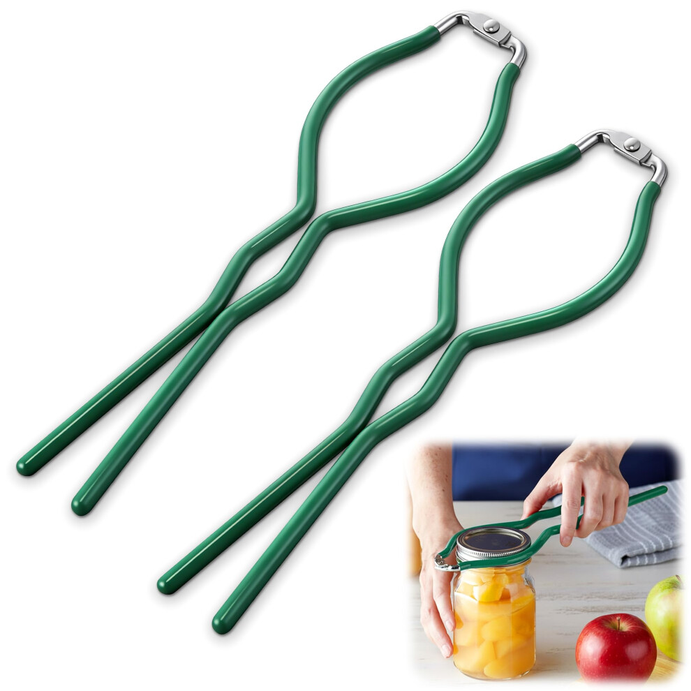 Jar Opener and Canning Jar Wrench, Durable Steel Lid Tightener for Weak Hands and Seniors, 2 Pack