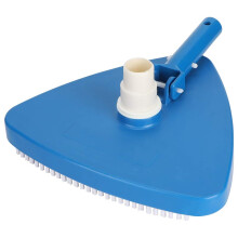 Weighted Triangular Pool Vacuum Head with Corner Cleaning Brush for Above and Inground Pools