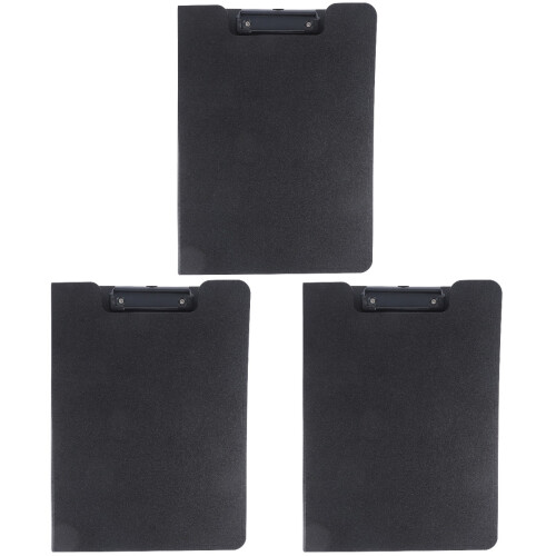 3Pièces Clipboard Portable Noir Multifonction Pour Et Étudiants 1
