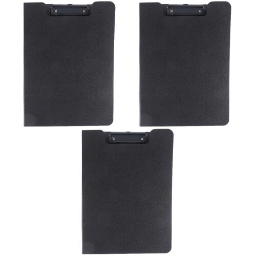 3Pièces Clipboard Portable Noir Multifonction Pour Et Étudiants 2