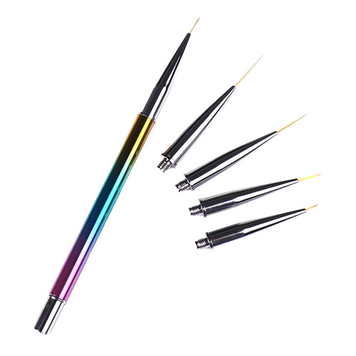 5Ensembles Pinceaux Nail Art Remplaçables Nylon Pro