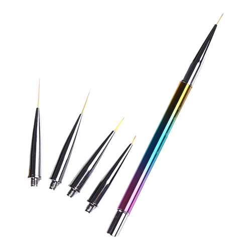 5Ensembles Pinceaux Nail Art Remplaçables Nylon Pro 1