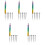 5Ensembles Pinceaux Nail Art Remplaçables Nylon Pro 5