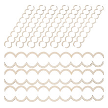 20Pièces Bandeau Bois Beige Vague Pour Décor Meuble Mur Porte Cuisine