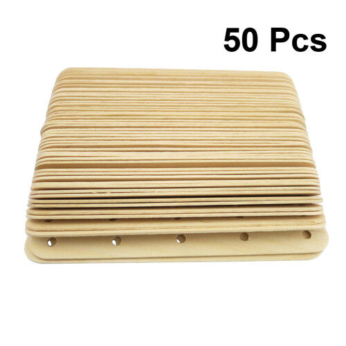 100Pièces Bâtonnets Bois Khaki Pour Bricolage, École Camp 1