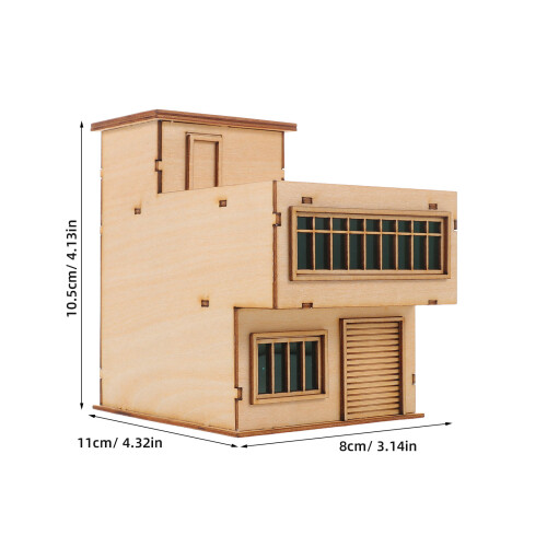 Cabane Bois DIY Khaki Puzzle Décor Table Sable 1