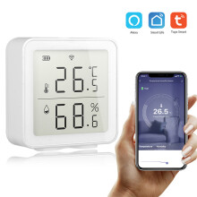 Smart Home Automation Hub med ultralavt strømforbrug, energieffektiv WiFi-termometer og hygrometer, Bluetooth-temperatur- og fugtighedssensor til