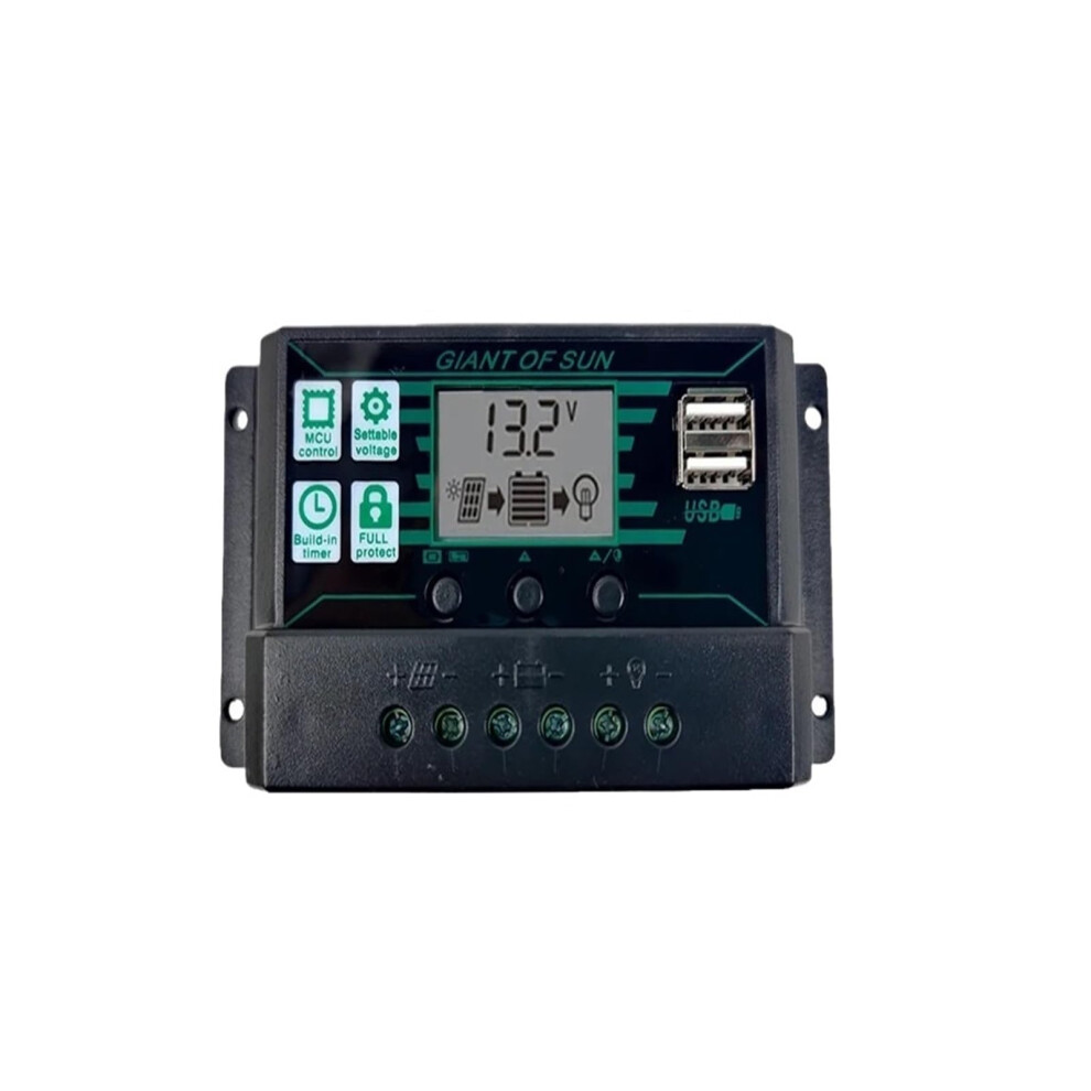 Mppt Pwm Solar Charge Controller 12V 24V Lcd Display Dual Usb Battery Regulator Multiprotection 9070919969935