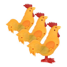 3Pcs ABS Clockwork Wind Up Chicken Toy Easter Egg Hunt Prize