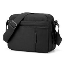 Malá plátěná crossbody taška pro muže a ženy z materiálu s vysokou hustotou, hladký zip, dostatečná kapacita pro práci, cestování,