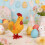 3Pcs ABS Clockwork Wind Up Chicken Toy Easter Egg Hunt Prize 4
