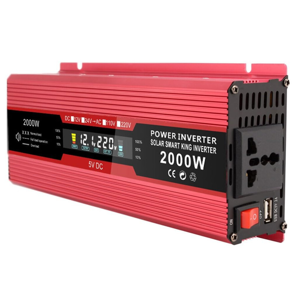 2000W Power Inverter 12V To 220V With Dual Voltage Output, Efficiency And Usb Charging 9070919969942