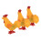 3Pcs ABS Clockwork Wind Up Chicken Toy Easter Egg Hunt Prize 6