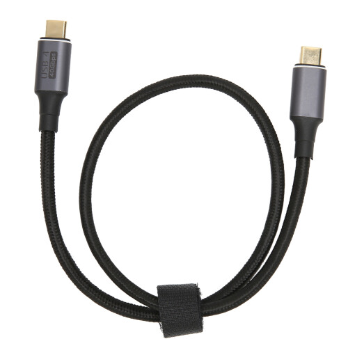 Κοντό καλώδιο USB C με λειτουργία plug and play, καλώδιο φόρτισης δεξιάς γωνίας 40Gbps για