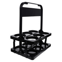 Wine Bottle Holder with Compact Foldable Design for Home Bars and Outdoor Events in Black