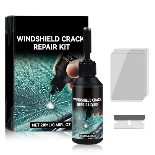 Windshield  Kit for Chips and Cracks, Quick DIY Auto Glass Crack Fix, LongLasting Strength (1Set)