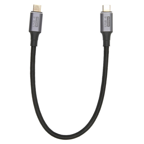 Κοντό καλώδιο USB C με λειτουργία plug and play, καλώδιο φόρτισης δεξιάς γωνίας 40Gbps για