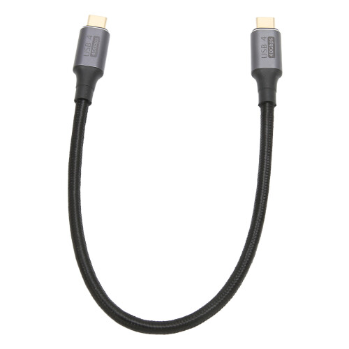 Κοντό καλώδιο USB C με λειτουργία plug and play, καλώδιο φόρτισης δεξιάς γωνίας 40Gbps για 1