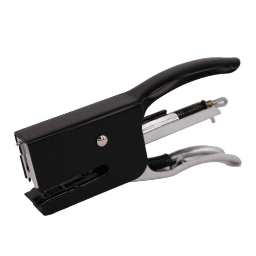 Cute Handheld Stapler Sleek Silver Durable Construction Rear Spring Loading Lightweight For School And Office