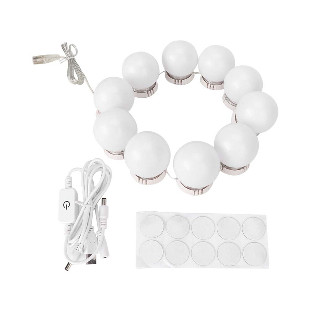 LED Bulb Lights for Vanity Mirror Dimmable Makeup Dressing Table Lighting with Adjustable Brightness Touch Control USB Port Compatible Mirror Fit