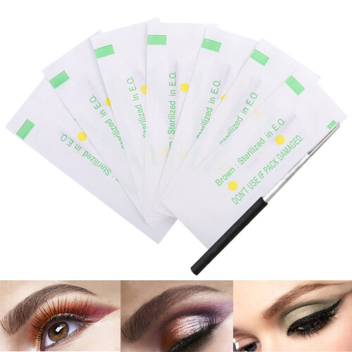 Λεπίδες Microblading μίας χρήσης 50 τεμάχια βελόνες μακιγιάζ από ανοξείδωτο ατσάλι με 1