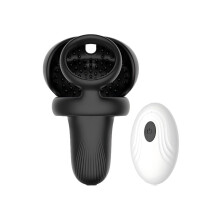 Men's  Massager with RemoteControlled Vibration, Waterproof Easy Clean, Black One Size