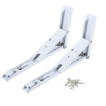 Support mural pliable à ressort pour étagÚre, supports de table robustes en forme de L pour bancs et comptoirs, kit de quincaillerie pliable et