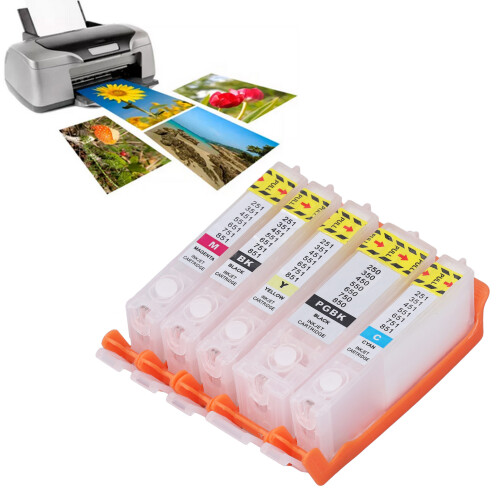 High Performance Empty Ink Cartridge Refillable With Auto Reset Chips For Canon Printers Durable PP Structure No Clogs Or Leaks Fast Refill Process 2