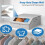 Baseball Cap Organizer with Clear Lid, Foldable Hat Storage Box for 24 Caps, Stackable Closet Use 2