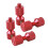 Flange Alignment Tool Set 4PCS Double Hole Pipefitter Pins with Bubble Level and Red Aluminum 3