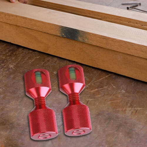 Flange Alignment Tool Set 4PCS Double Hole Pipefitter Pins with Bubble Level and Red Aluminum 1
