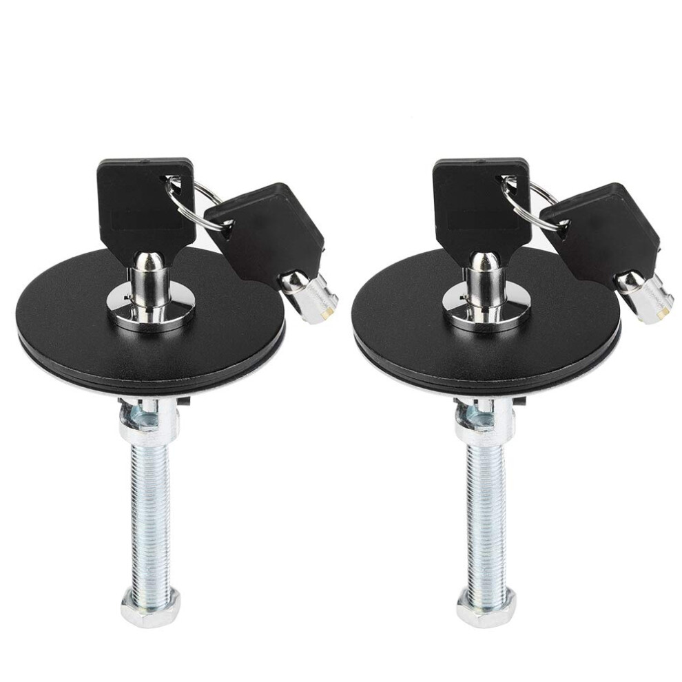 Universal Car Hood Lock Kit Aluminum Alloy Bonnet Pin Lock With Key For Racing Security Black 9455672882699