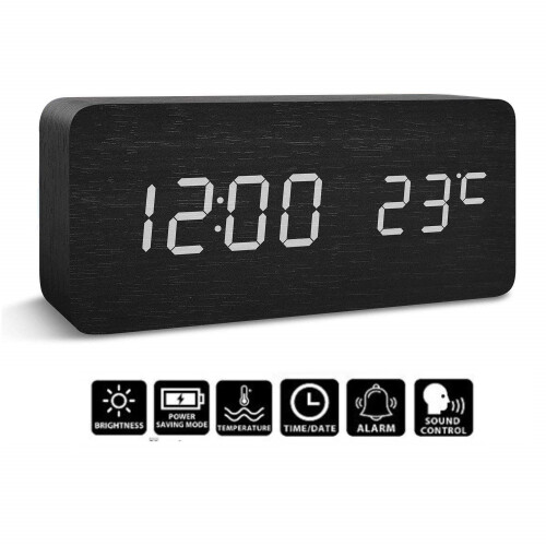 Sveglia digitale a LED Black 1