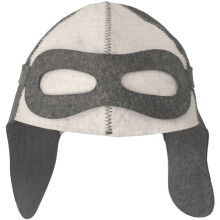 Wool Sauna Hat for Men and Women, Heat Protection Design, Breathable Felt, Gray Bath Cap