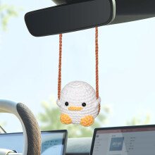 Car Mirror Hanging Ornament Handmade Crochet Frog Cute Rearview Mirror Charm for Women Girls