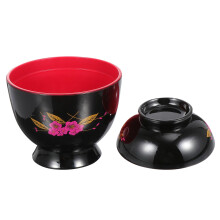 Japanese Soup Bowl with Lid, HeatResistant NonSlip Base for Miso Soup, Rice, and Salad