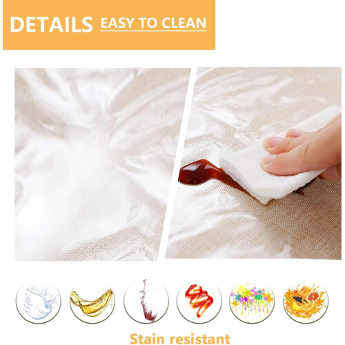Clear PVC Tablecloth Protector Waterproof ScratchResistant Wipeable Vinyl Cover 55'x70' Rectangle 2