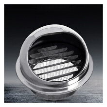 304 Stainless Steel Round Dryer Vent Cover, Weatherproof Wall Mounted Air Vent Grille 110mm
