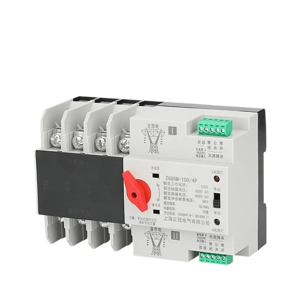 100A 4P Automatic Transfer Switch 220V Dual Power Ats For Generator Home Backup Power 9070919970450
